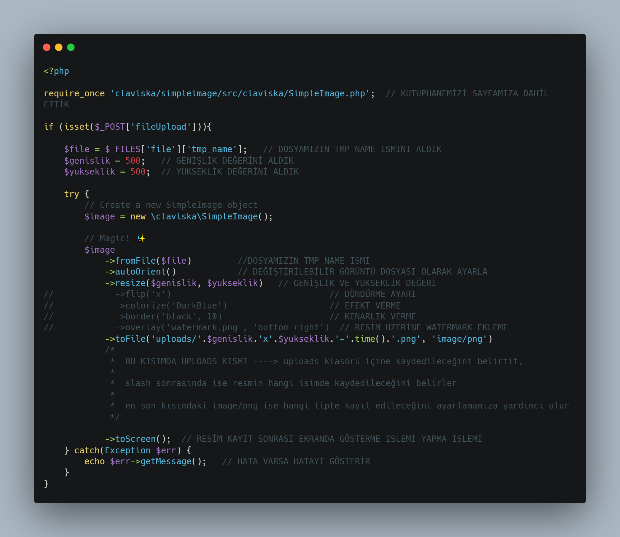 PHP Üzerinde SimpleImage Kullanımı | MFSoftware Blog