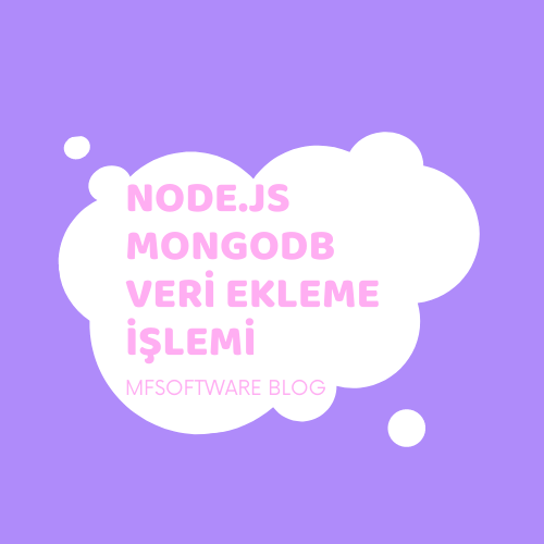 Node.js MongoDB Veri Ekleme İşlemi