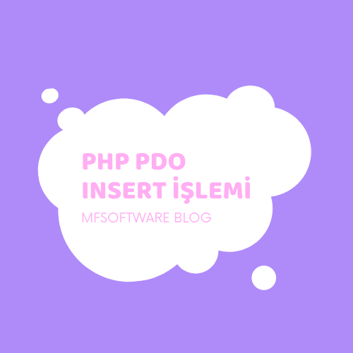 PHP PDO Insert İşlemi